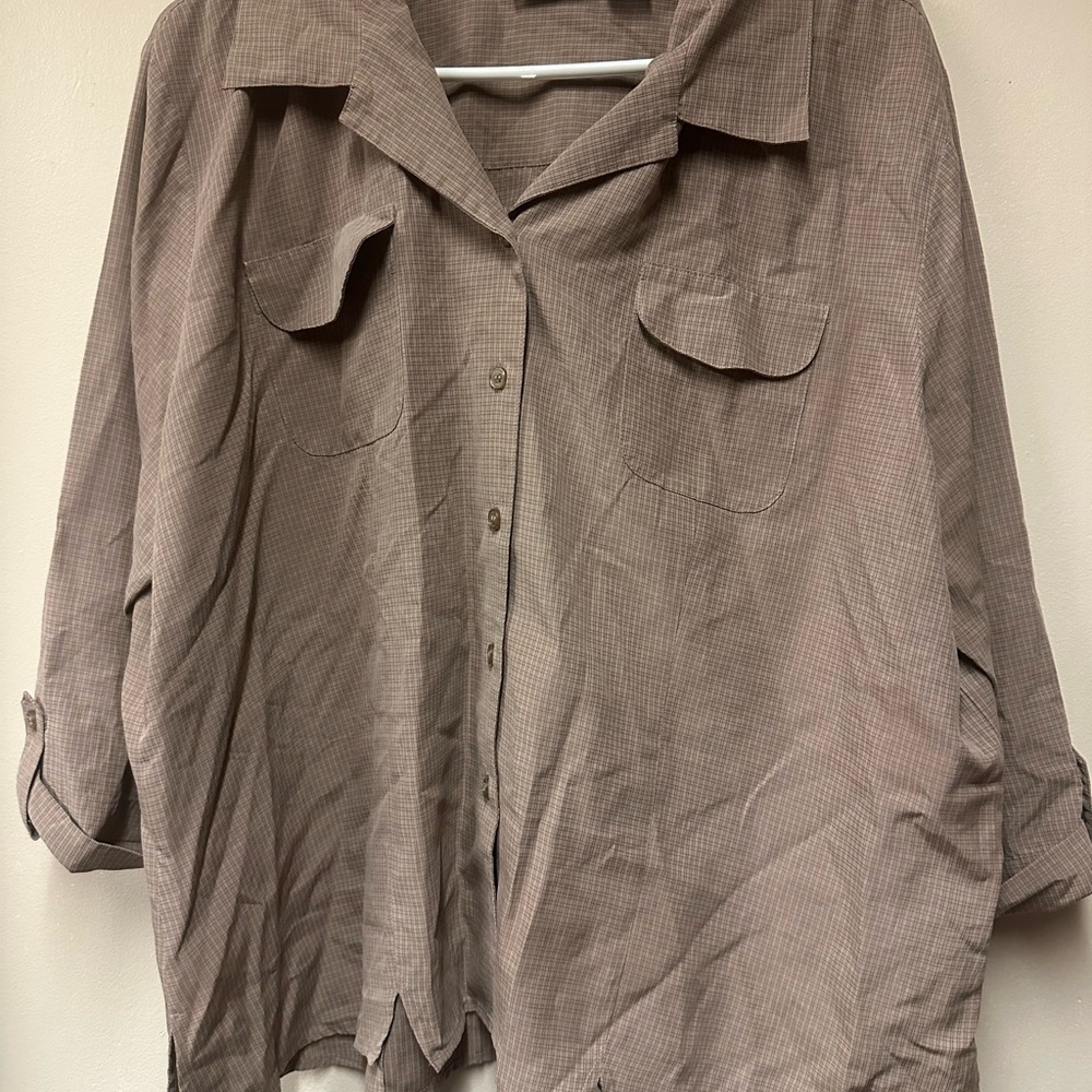 Apparenza Taupe Checkered Shirt